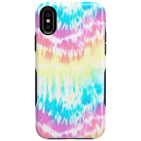 Wild & Free | Classic Rainbow Tie Dye iPhone Case