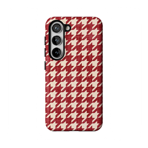 Scarlet Stitch | Red Houndstooth Case
