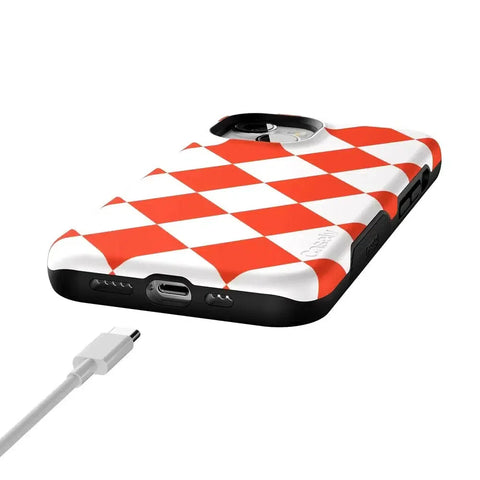 Red Checkerboard | High Contrast Design Case