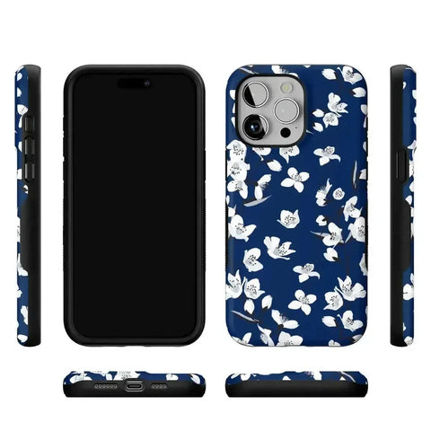 Floral Forest | Navy Cherry Blossom Floral Case