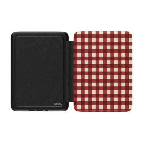 Checked Twice | Red Plaid Kindle Case