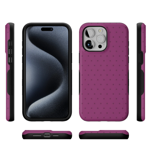 On the Dot | Plum Polka Dot Case