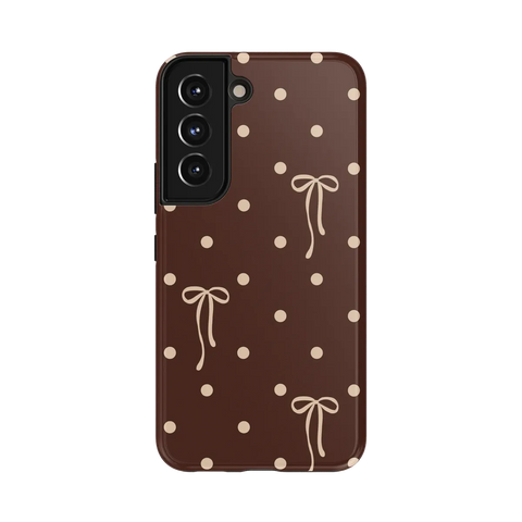 Teddy Bows | Brown Polka Dot Case