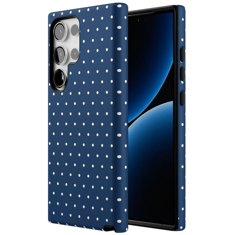 On the Dot | Navy Polka Dot Case