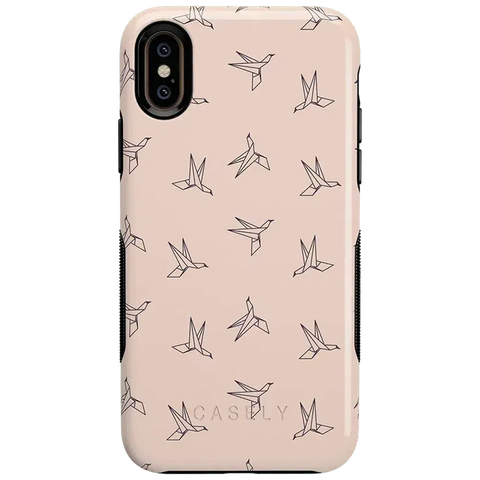 Paper Crane Origami | Beige Pattern