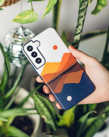 Opposites Attract | Day & Night Colorblock Mountains Samsung Case