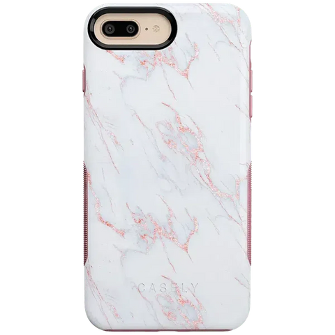 Subtle Blush | White and Pink Marble Case