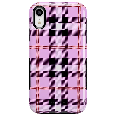 As if! | Light Purple Plaid Case