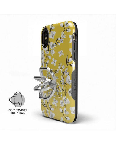 Floral Forest | Yellow Cherry Blossom Floral Phone Ring