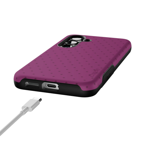 On the Dot | Plum Polka Dot Case