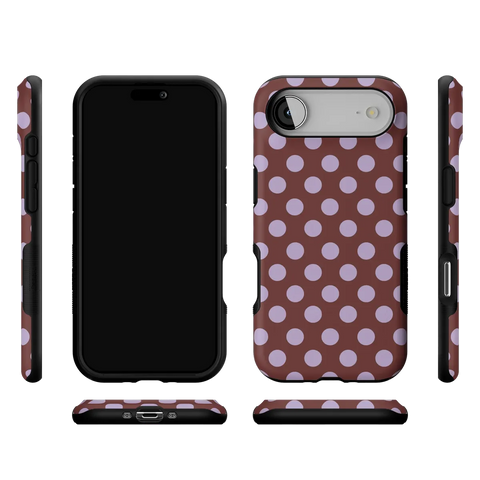 Spotted in SoHo | Burgundy Polka Dot Case