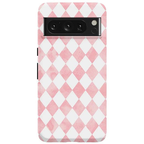 Queen of Diamonds | Pink Watercolor Case