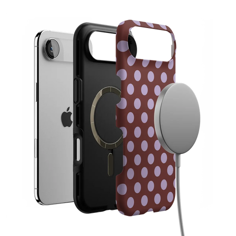 Spotted in SoHo | Burgundy Polka Dot Case