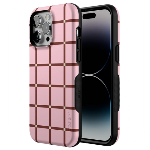 Uptown Gridlock | Pink Checkerboard Case