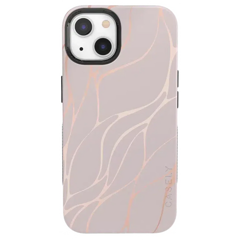 Midnight Ride | Pink and Gold Metallic Waves Case