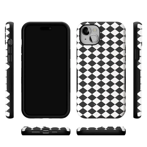 Salem's Hex | Black & White Checkered Case