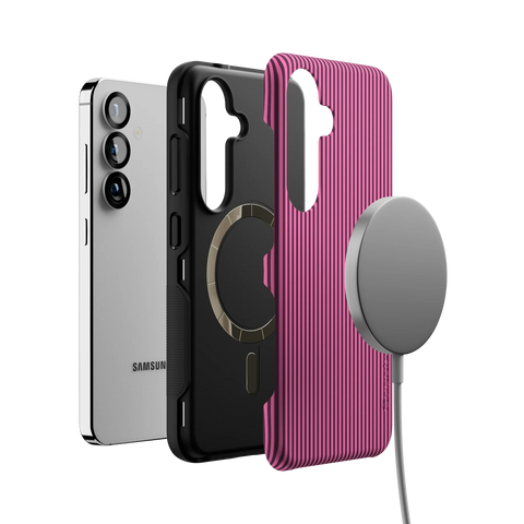 Stripes and the City | Pink & Purple Pinstripe Case