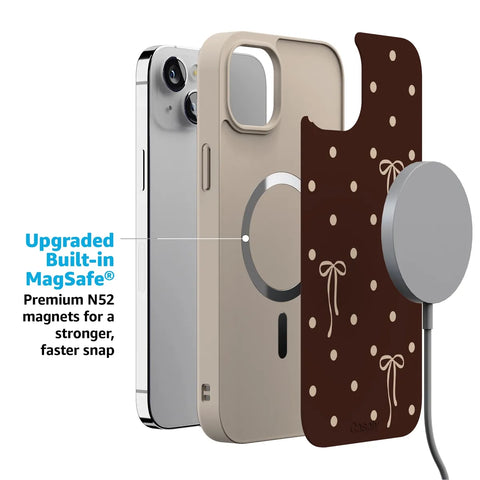 Teddy Bows | Brown Polka Dot Case