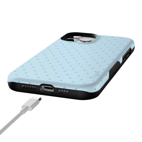 On the Dot | Blue Monochrome Polka Dot Case