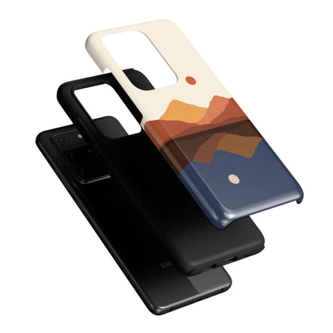 Opposites Attract | Day & Night Colorblock Mountains Samsung Case