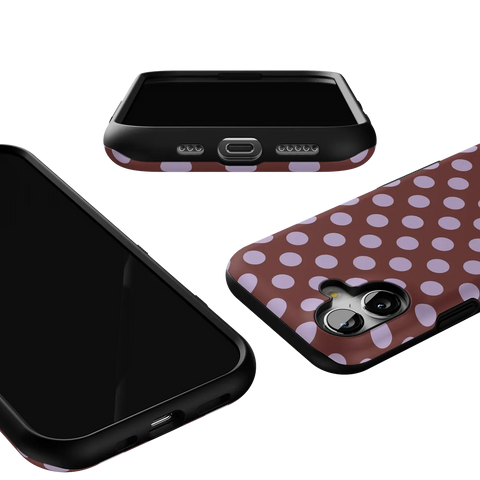 Spotted in SoHo | Burgundy Polka Dot Case