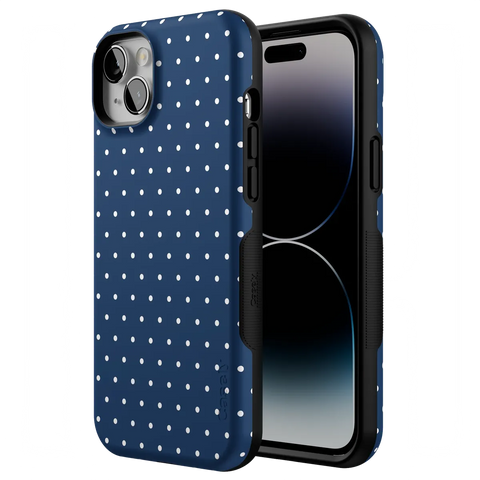 On the Dot | Navy Polka Dot Case