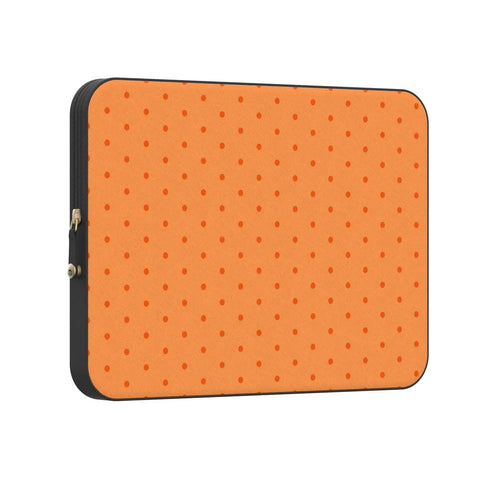 On the Dot | Orange Polka Dot Laptop Case