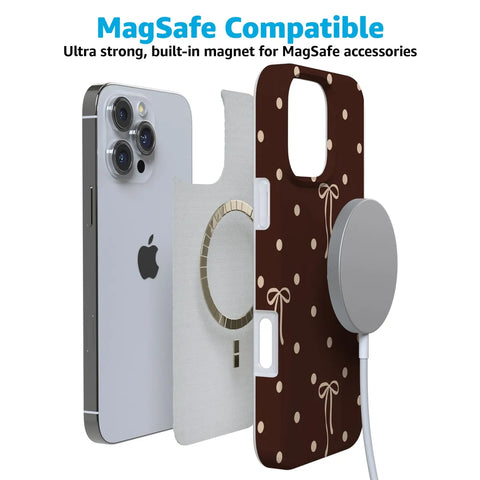 Teddy Bows | Brown Polka Dot Case