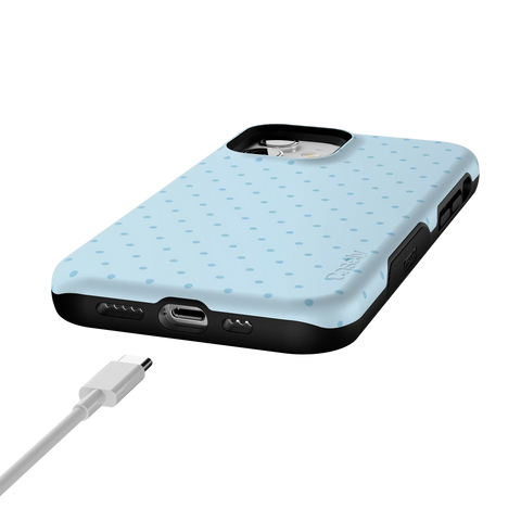 On the Dot | Blue Monochrome Polka Dot Case