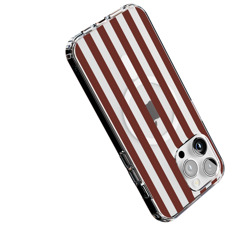Sunday in Brooklyn | Burgundy Stripes Case