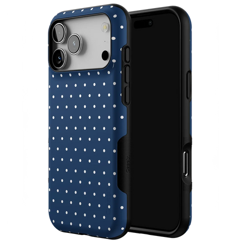 On the Dot | Navy Polka Dot Case