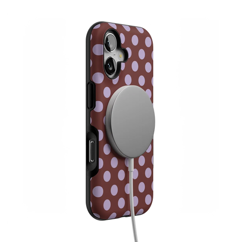 Spotted in SoHo | Burgundy Polka Dot Case