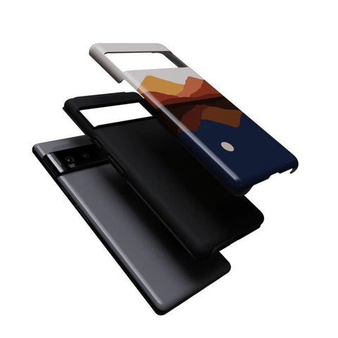 Opposites Attract | Day & Night Colorblock Mountains Google Pixel Case