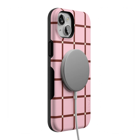 Uptown Gridlock | Pink Checkerboard Case