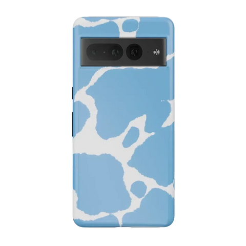 Current MOOd | Light Blue Cow Print Google Pixel Case