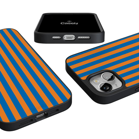 Go New York | Blue & Orange Stripes Case