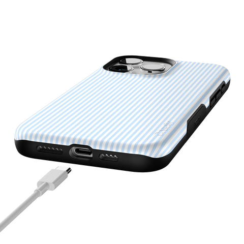 Stripes and the City | Light Blue Pinstripe Case