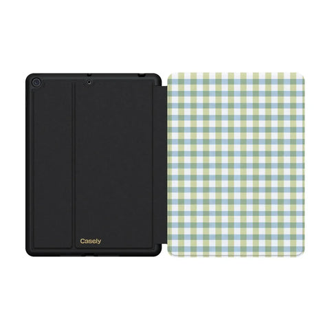 Pastel Picnic | Blue & Green Gingham iPad Case