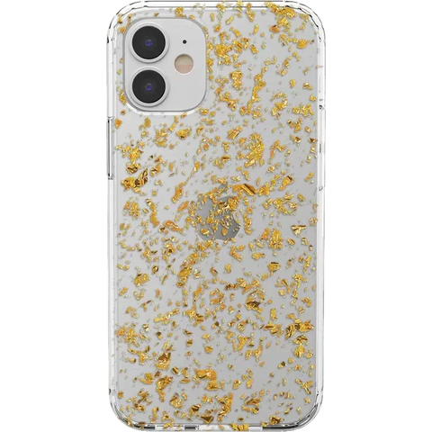 Morning Sparkle | Rose and Gold Flaked Clear Case
