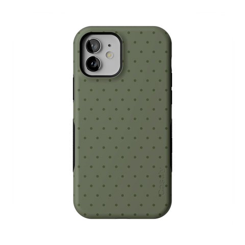 On the Dot | Olive Green Polka Dot Case