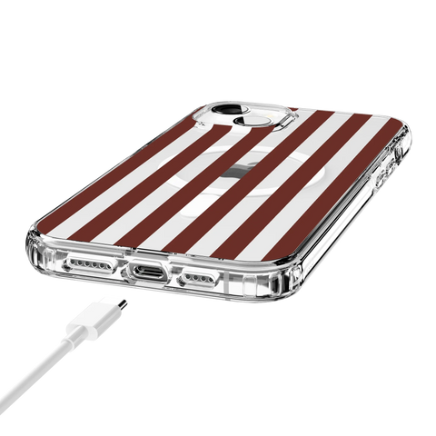 Sunday in Brooklyn | Burgundy Stripes Case