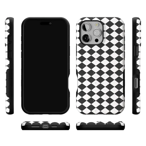 Salem's Hex | Black & White Checkered Case
