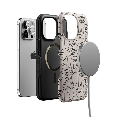 We're All Human | Minimal Face Art Case