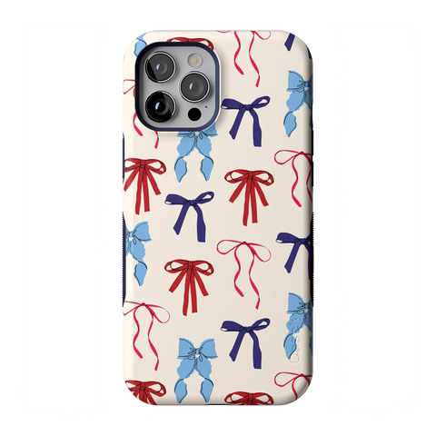 American Girlie | Red White & Blue Bows Case