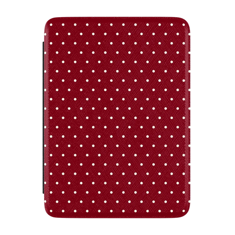 On the Dot | Maroon Polka Dot Kindle Case