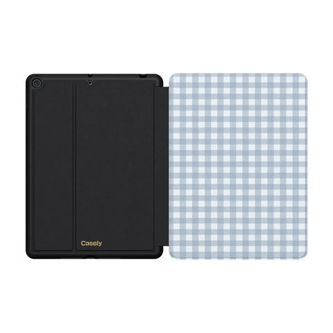 Pastel Picnic | Blue Gingham iPad Case