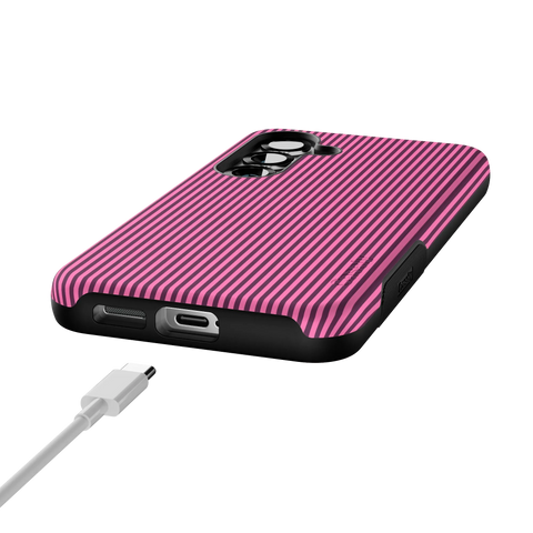 Stripes and the City | Pink & Purple Pinstripe Case