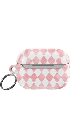 Queen of Diamonds | Pink Watercolor AirPods Case