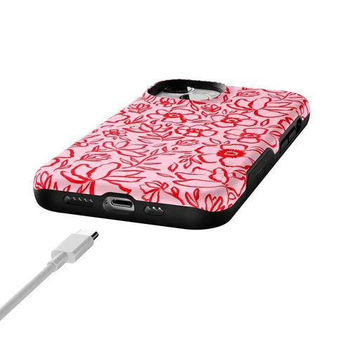 Blush Garden | Floral Doodle Case