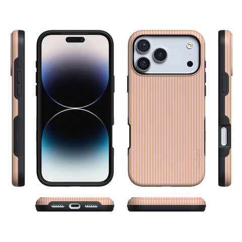 Stripes and the City | Orange & Pink Pinstripe Case